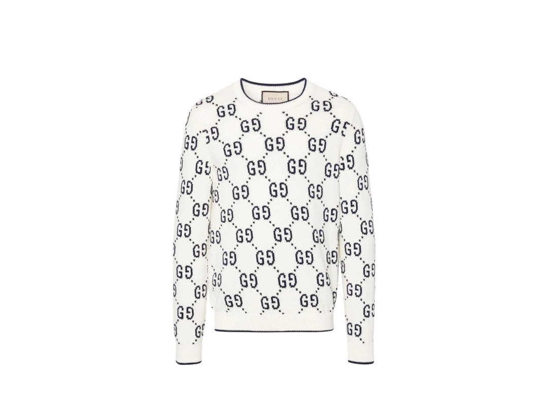 Gucci Gucci GG Cotton Knit Sweatshirt White