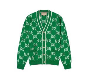 Buy Gucci Jumbo GG Jacquard Cardigan Green at Sasom – Authentic and Ready to Ship