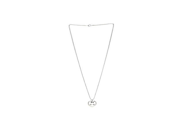 Gucci Gucci Love Britt GG Heart Pendant Necklace Silver - view 2