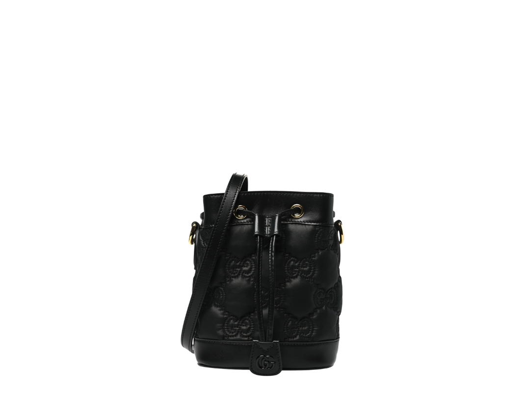 Gucci Gucci Matelasse Bucket Bag Black