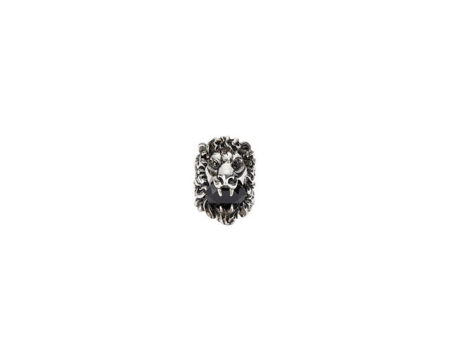 Gucci Gucci Lion Head Ring With Crystal Silver - view 1