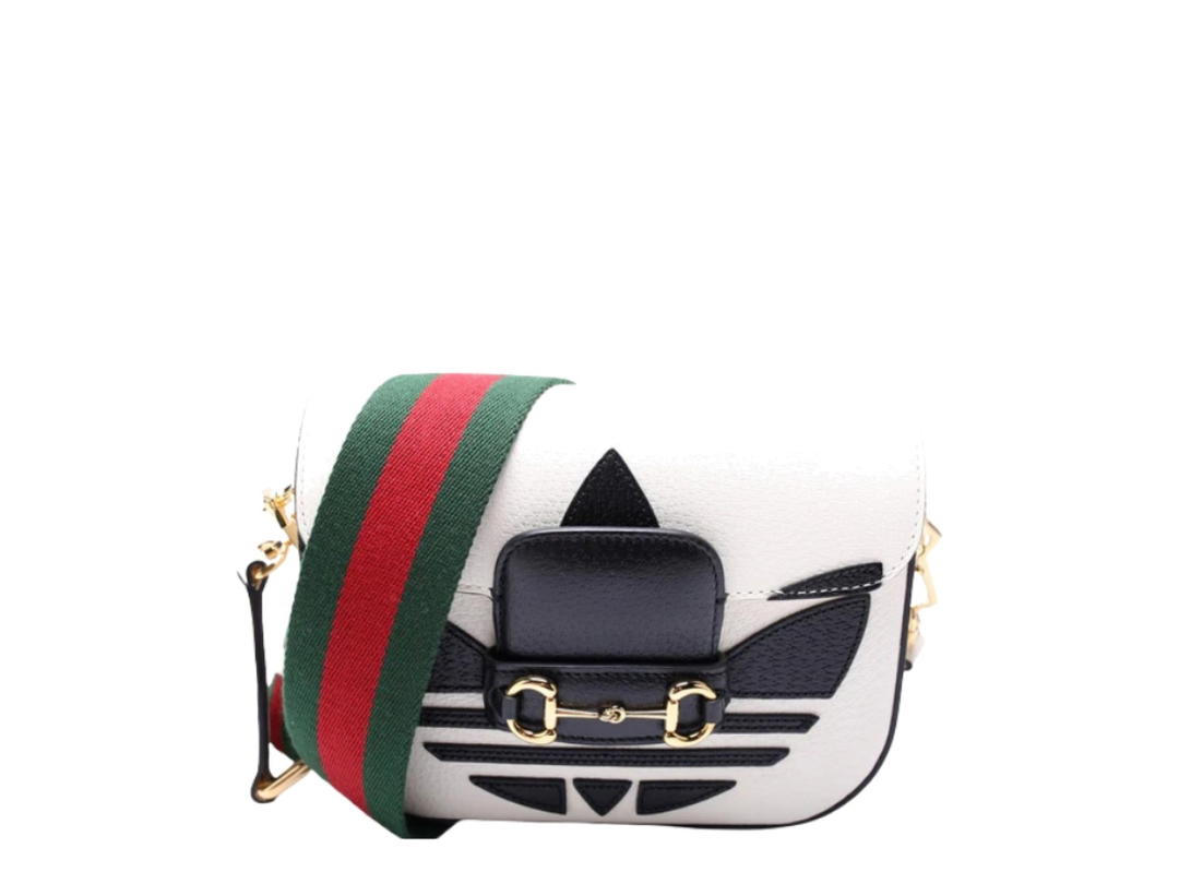 Gucci Gucci 1955 Horsebit Bag White Black