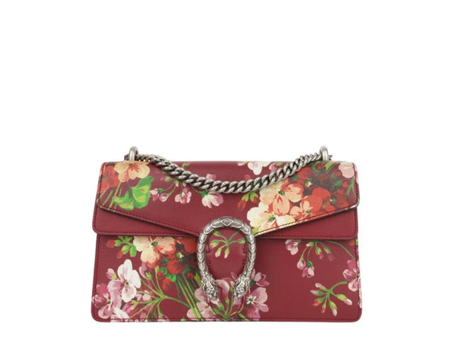 Gucci Gucci Small Dionysus Shoulder Bag Blooms Cerise Red Green Pink - view 1