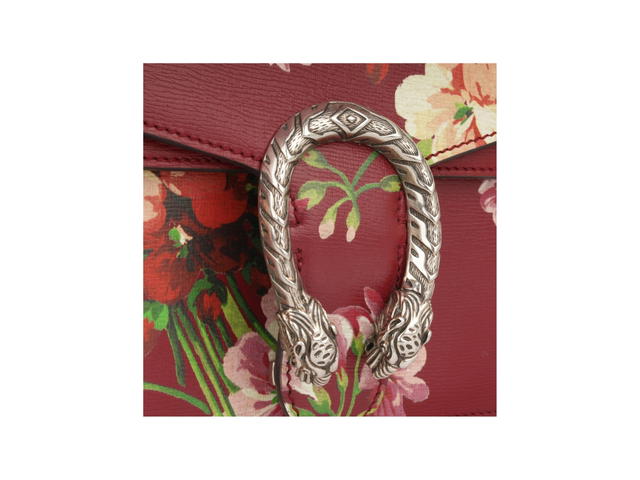 Gucci Gucci Small Dionysus Shoulder Bag Blooms Cerise Red Green Pink - view 6