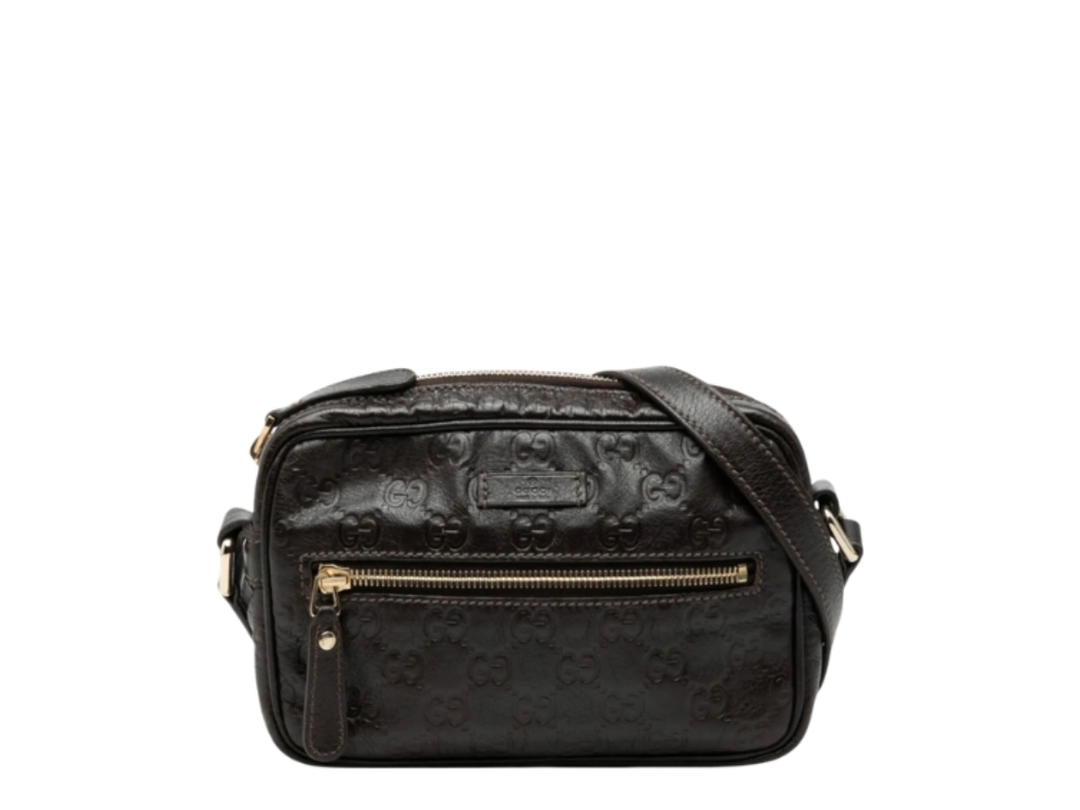 Gucci Gucci Guccissima Crossbody Bag Brown