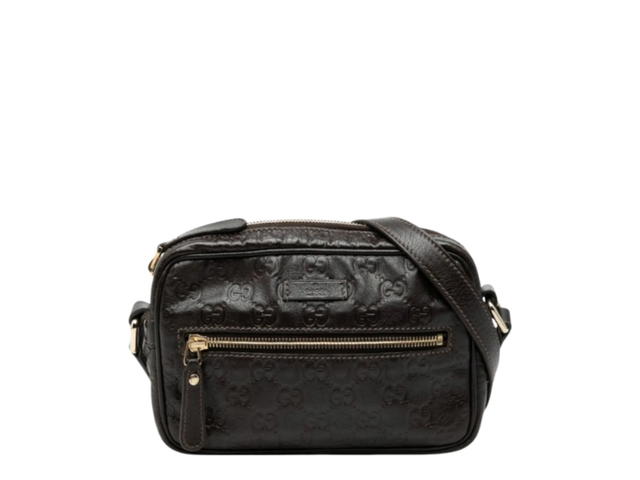Gucci Gucci Guccissima Crossbody Bag Brown - view 1