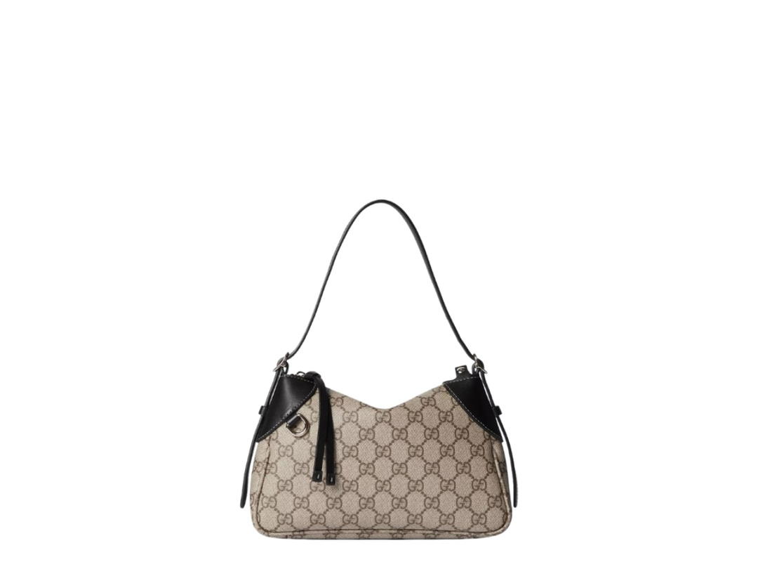 Gucci Gucci GG Emblem Small Shoulder Bag Beige