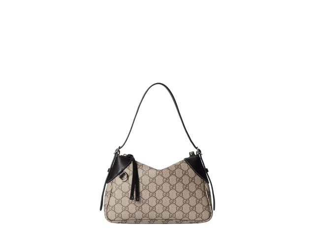 Gucci Gucci GG Emblem Small Shoulder Bag Beige - view 1
