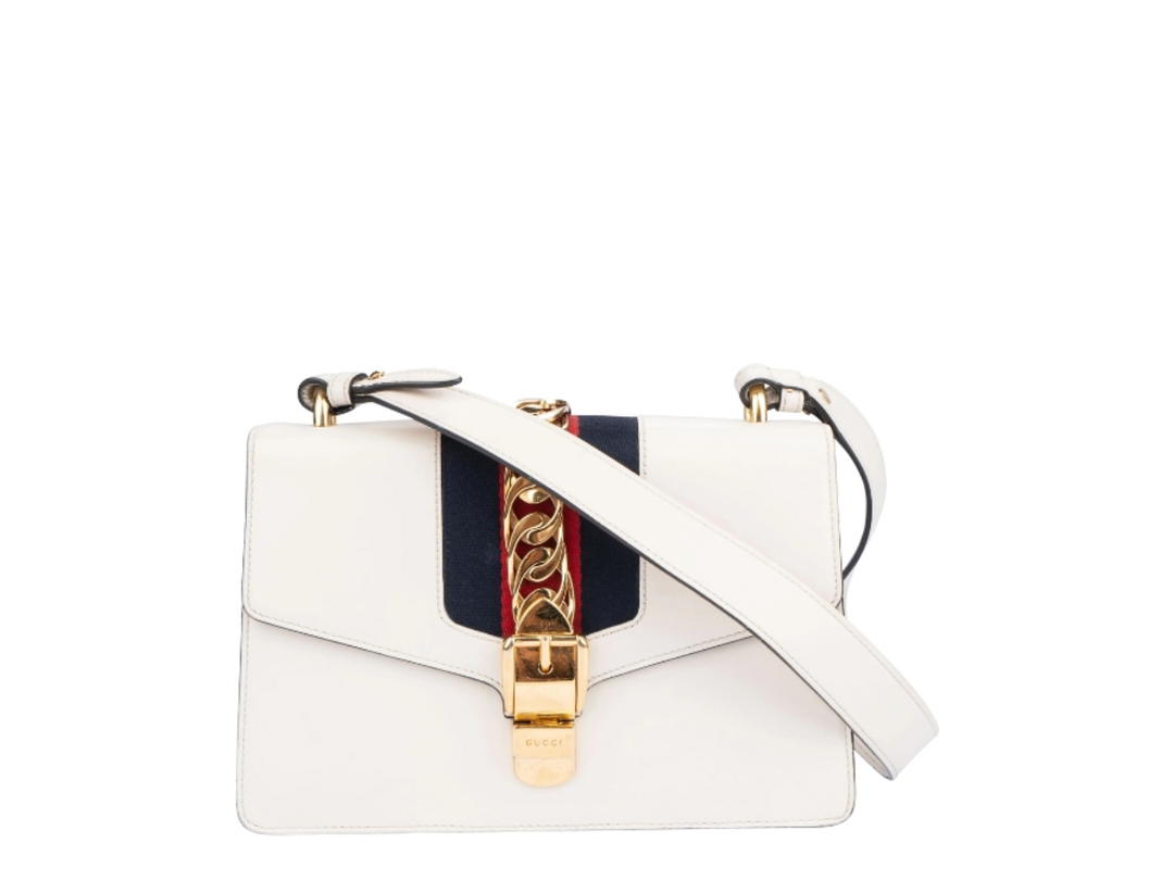 Gucci Gucci Gucci Small White Sylvie Shoulder Bag