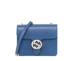 Buy Gucci Interlocking G-Plaque In Blue Leather With Silver-Tone Blue at Sasom – Authentic and Ready to Ship
