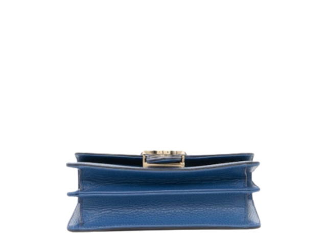 Gucci Gucci Interlocking G-Plaque In Blue Leather With Silver-Tone Blue - view 3
