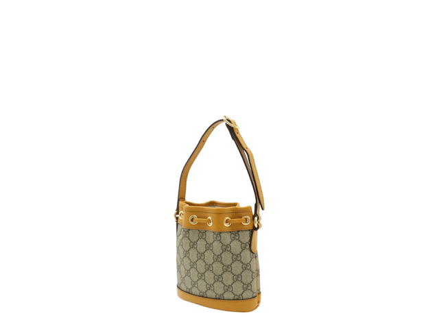 Gucci Gucci X EXO KAI Mini Bucket Bag With Teddy Bear Drawstring Brown - view 2