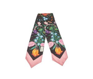 Buy Gucci Flora Snake Print Silk Neck Bow Black Pink at Sasom – Authentic and Ready to Ship