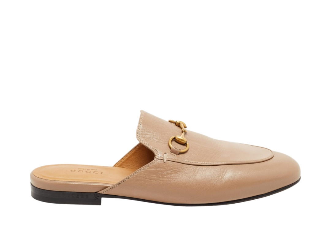 Gucci Gucci Leather Princetown Mules Brown (W)