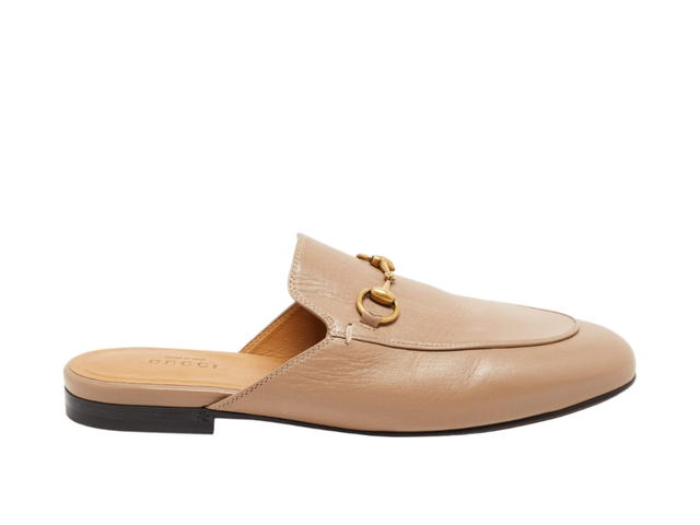 Gucci Gucci Leather Princetown Mules Brown (W) - view 1