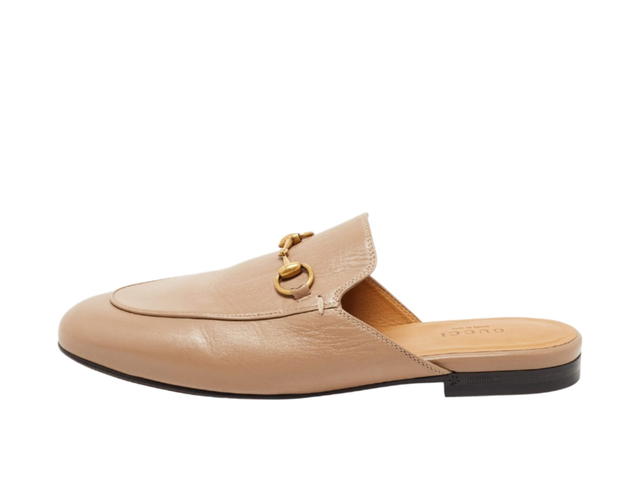 Gucci Gucci Leather Princetown Mules Brown (W) - view 2