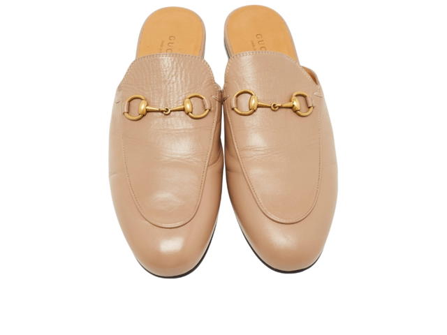 Gucci Gucci Leather Princetown Mules Brown (W) - view 4