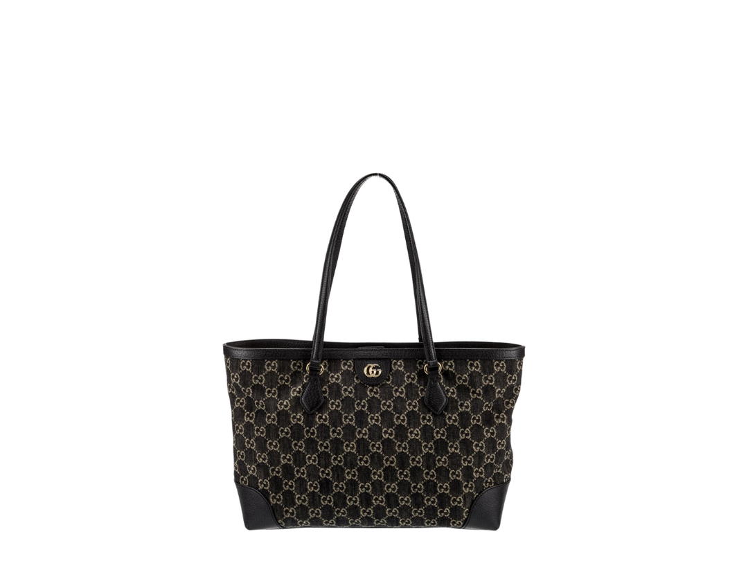 Gucci Gucci Ophidia Denim Tote Bag Black