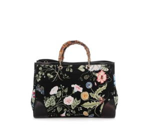 Buy Gucci Shopper Tote Flora Knight Bamboo Large Black at Sasom – Authentic and Ready to Ship