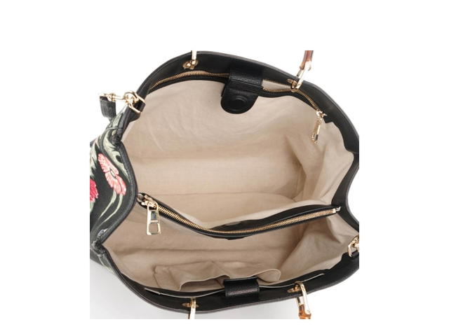 Gucci Gucci Shopper Tote Flora Knight Bamboo Large Black - view 3