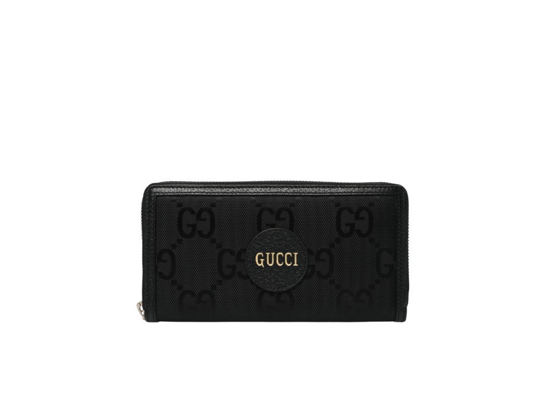 Gucci Gucci Econyl Nylon Monogram Off The Grid Zip Around Wallet Black