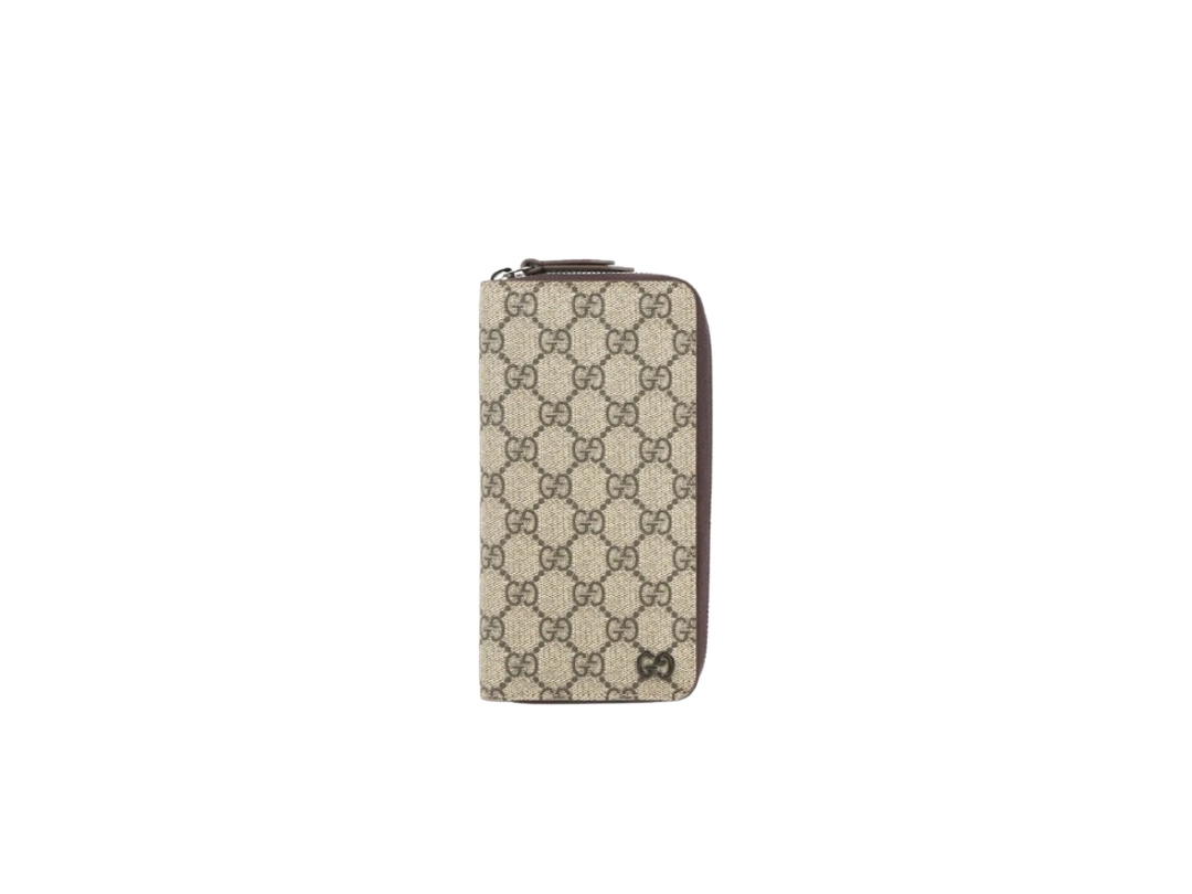 Gucci Gucci Logo GG Long Wallet Brown Dark Brown