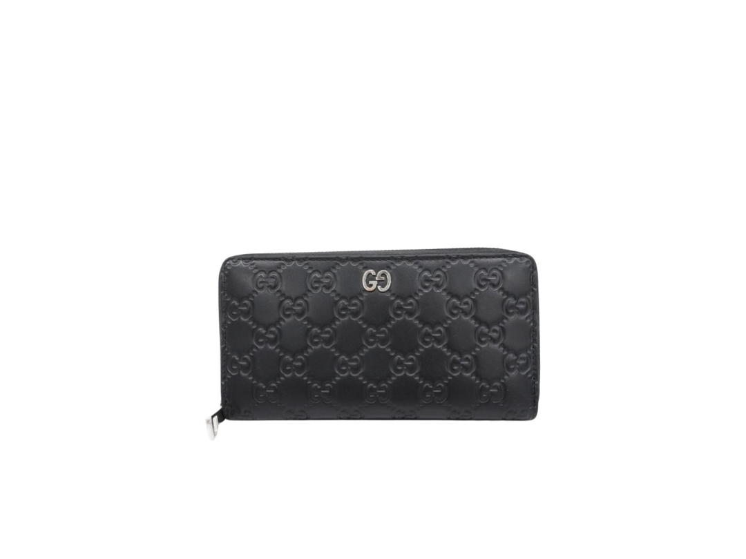 Gucci Gucci Long Wallet Guccissima In Black Leather With Silver Hardware