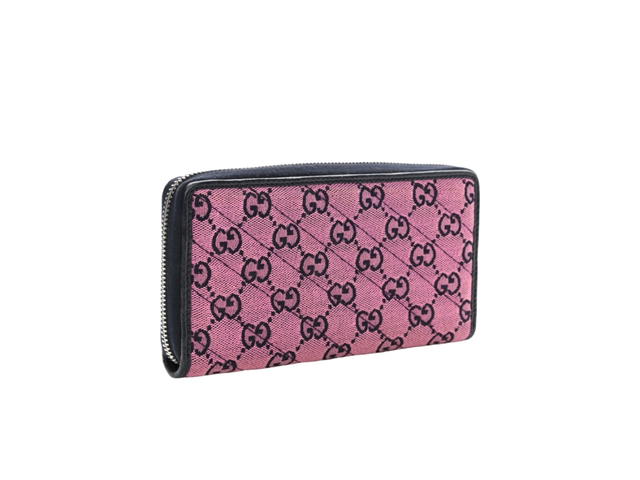 Gucci Gucci Matelasse Diagonal GG Marmont Zip Around Wallet Pink - view 2