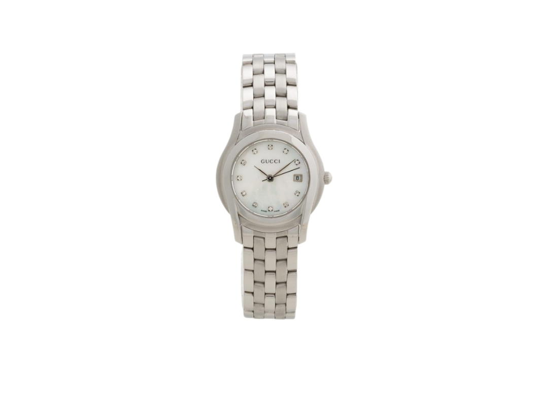 Gucci Gucci 5500L Stainless Steel Diamond Mother of Pearl