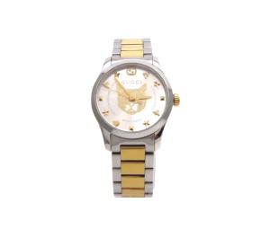 Buy Gucci G-Timeless Cat Quartz Watch Gold Silver at Sasom – Authentic and Ready to Ship