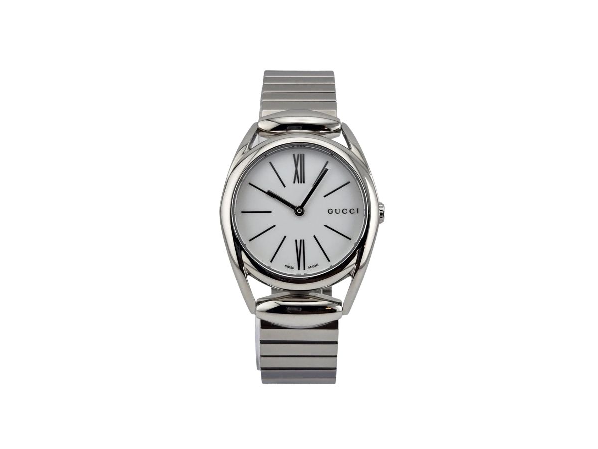 Gucci Gucci Horsebit White Dial Stainless Steel Watch Silver