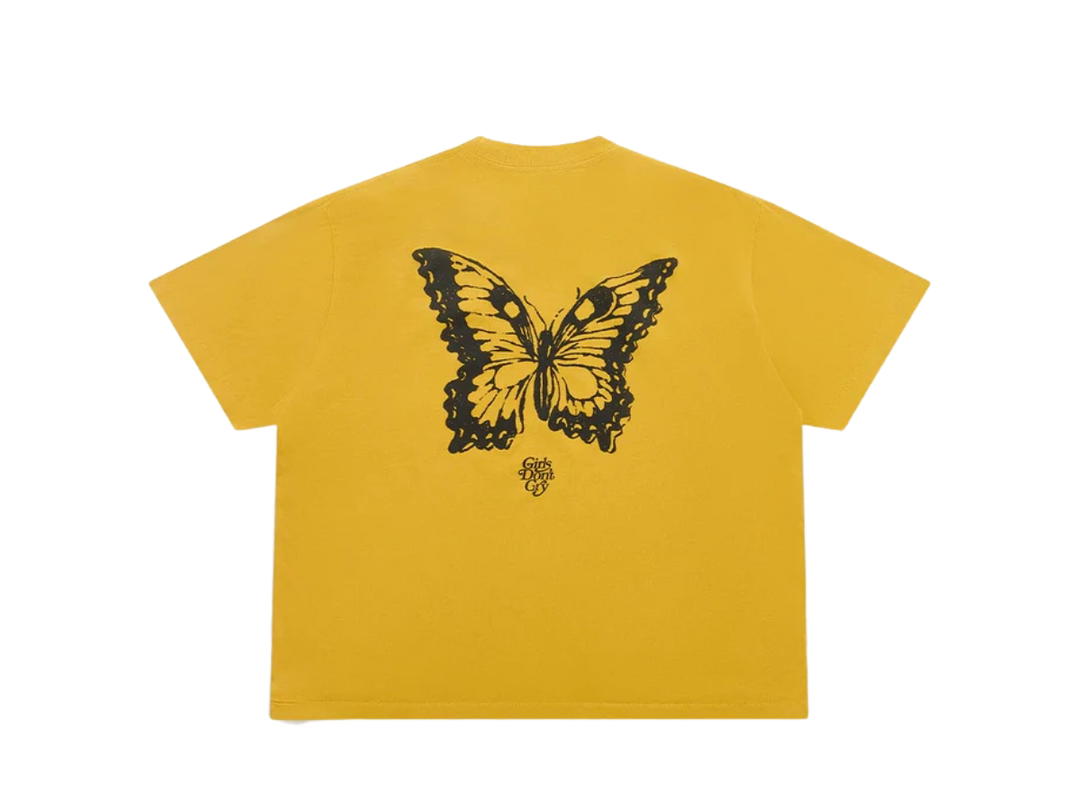 Girls Don't Cry Girls Don't Cry Butterfly T-Shirt Mustard