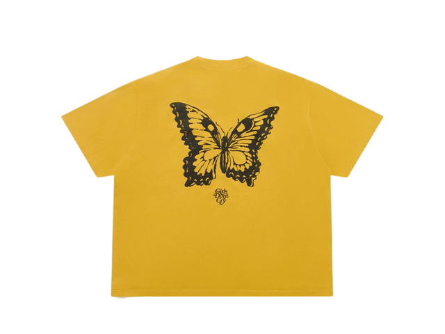 Girls Don't Cry Girls Don't Cry Butterfly T-Shirt Mustard - view 1