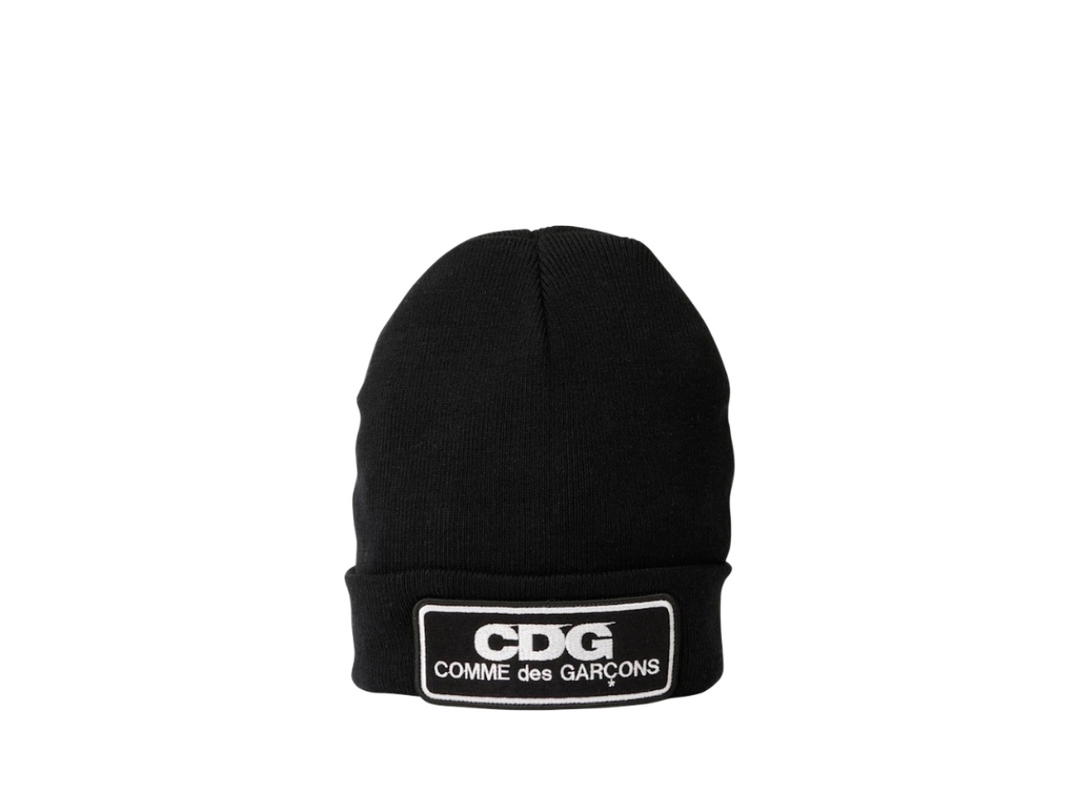 Comme des Garcons CDG Logo Patch Beanie Hat Black