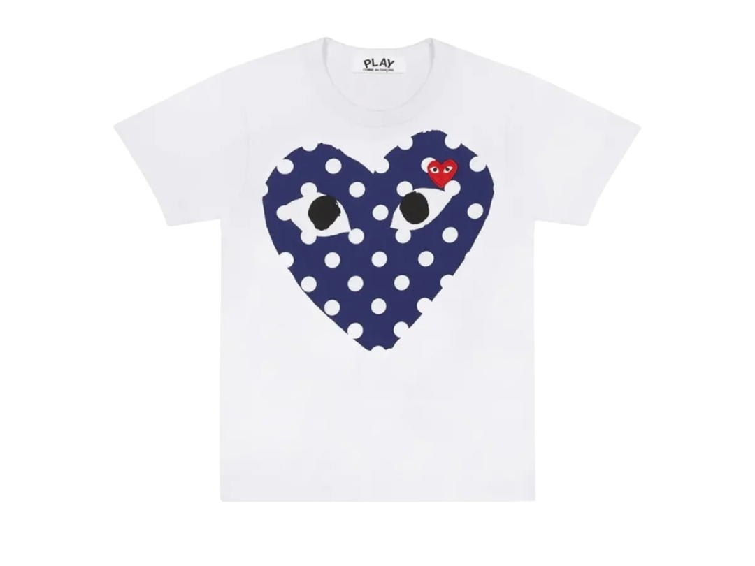 Comme des Garcons Comme des Garcons Play Big Heart Polka-Dot T-Shirt White