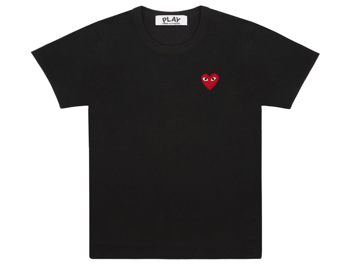 Comme des Garcons Comme Des Garcons PLAY Basic T-Shirt Red Emblem Black