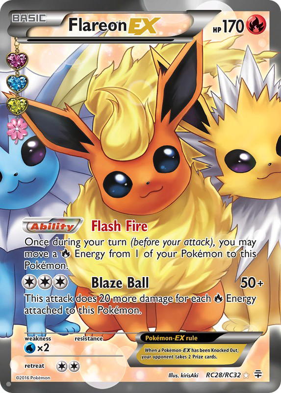 Pokemon Pokemon Flareon-EX RU [GEN RC28/RC32] XY "Generations" (EN)