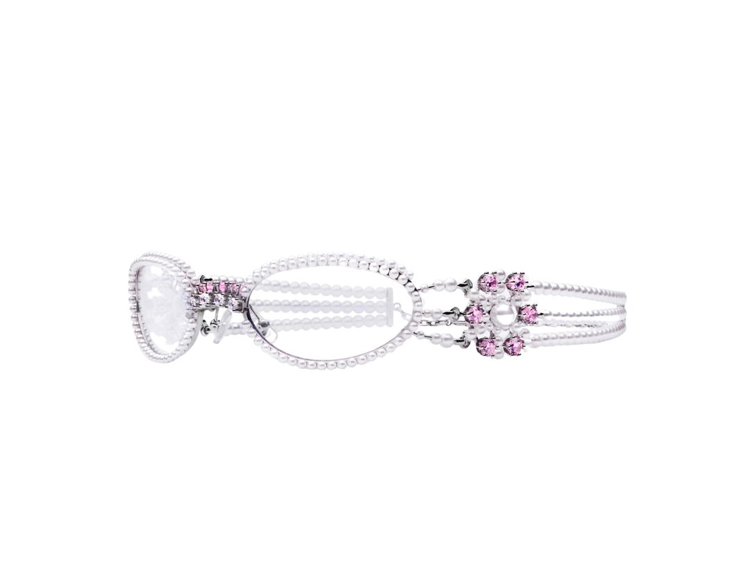 Gentle Monster Gentle Monster Bijou De 02 In Silver Metal Frame With Clear Lenses