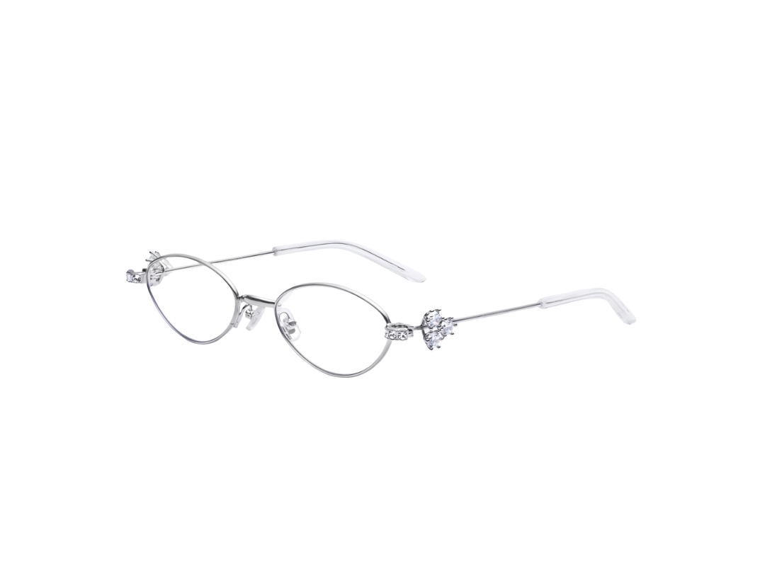 Gentle Monster Gentle Monster Carat 02 In Silver Metal Frame With Clear Lenses