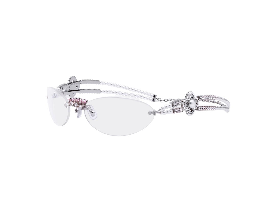Gentle Monster Gentle Monster Gala 02 In Silver Metal Frame With Clear Lenses