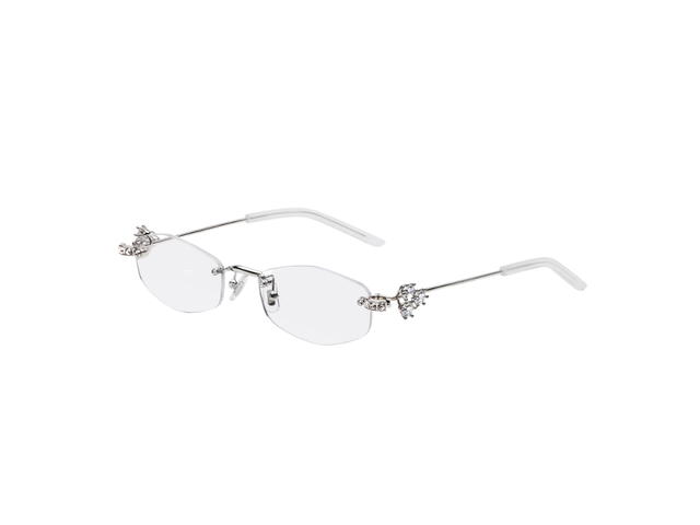 Gentle Monster Gentle Monster Glitz 02 In Silver Metal Frame With Clear Lenses - view 1