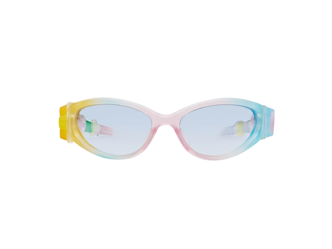 Gentle Monster Gentle Monster Gummy MG1 Sunglasses In Multicolored TR Frame With Graduated Blue Mirror Lenses