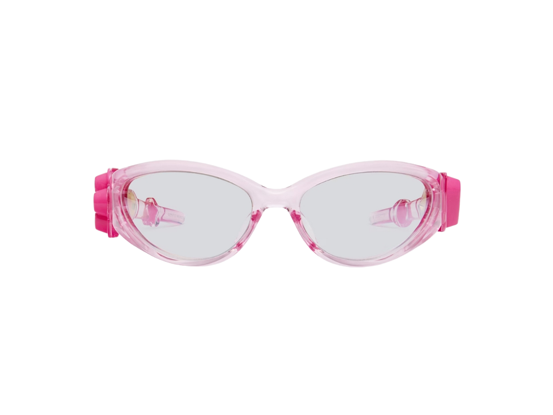 Gentle Monster Gentle Monster Gummy PC12 Sunglasses In Translucent Pink TR Frame With Gray Mirror Lenses