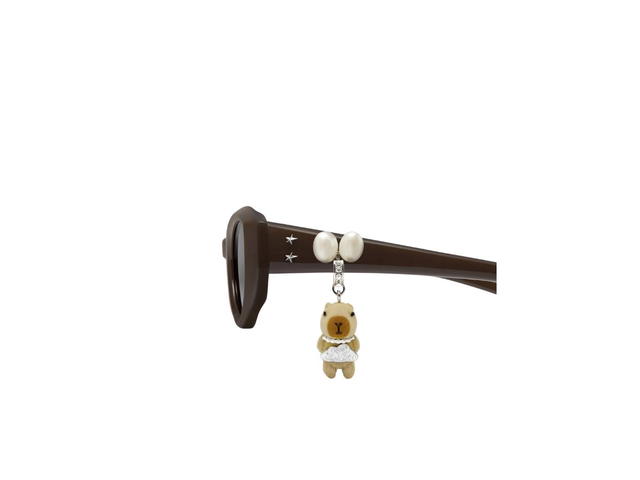 Gentle Monster Gentle Monster Jennie - Fish Tail BR3 In Brown Acetate Frame With Brown Lenses - view 4