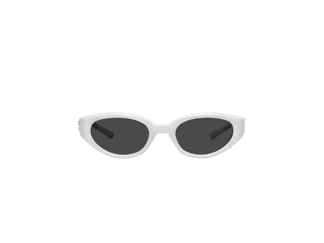 Gentle Monster Gentle Monster Jennie - Fish Tail W2 In White Acetate Frame With Gray Lenses