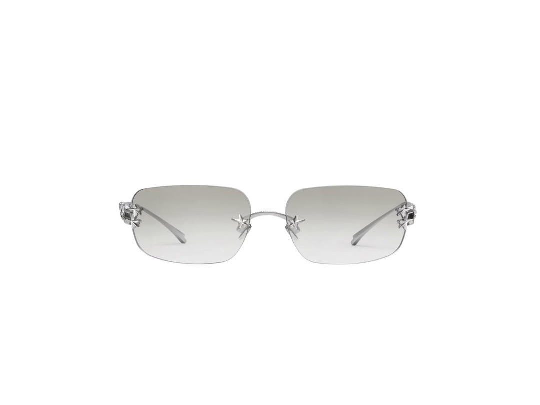 Gentle Monster Gentle Monster Jennie - Glitter 02 In Silver Metal Frame With Graduated Brown Lenses