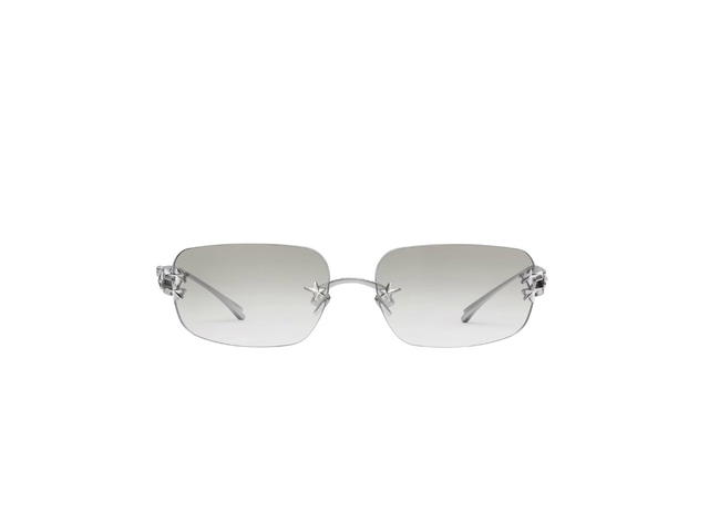 Gentle Monster Gentle Monster Jennie - Glitter 02 In Silver Metal Frame With Graduated Brown Lenses - view 1
