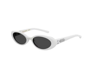 Buy Gentle Monster Jennie - Hush W2 In White Acetate Frame With Gray Lenses at Sasom – Authentic and Ready to Ship