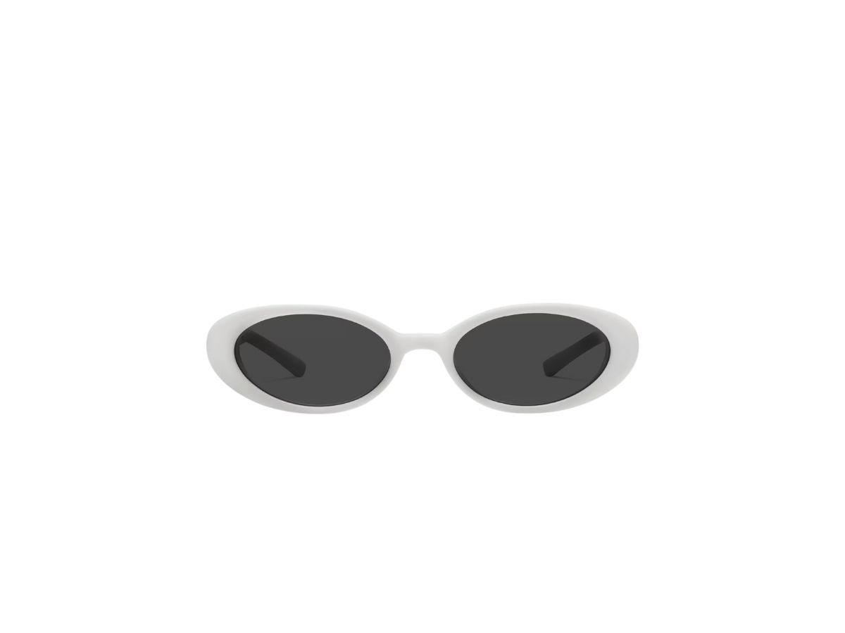 Gentle Monster Gentle Monster Jennie - Hush W2 In White Acetate Frame With Gray Lenses