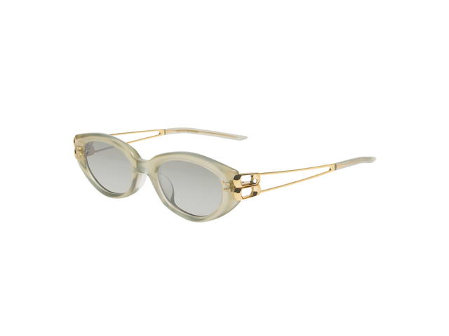 Gentle Monster Gentle Monster Kunst Gc1 In Translucent Gray Mixed Frame With Graduated Gray Lenses - view 1